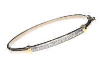 14CT WHITE GOLD DIAMOND BANGLE at Ross's Online Art Auctions