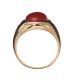 14CT GOLD CABOCHON CORAL RING at Ross's Online Art Auctions