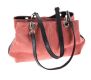 PINK SUEDE AND BLACK LEATHER HANDBAG at Ross's Online Art Auctions