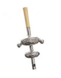 SILVER BABY'S RATTLE WITH WHISTLE at Ross's Online Art Auctions