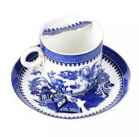 ROYAL WORCESTER MOUSTACHE CUP & SAUCER at Ross's Online Art Auctions