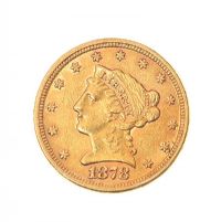 UNITED STATES TWO & A HALF DOLLAR GOLD COIN DATED 1878 at Ross's Online Art Auctions