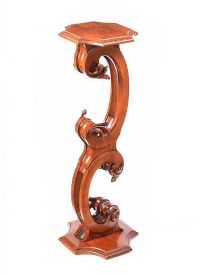 CARVED MAHOGANY PLANTSTAND at Ross's Online Art Auctions