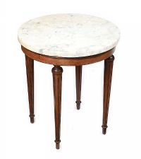 MARBLE TOP LAMP TABLE at Ross's Online Art Auctions
