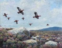 GROUSE OVER THE MOORS by Julian Friers RUA at Ross's Online Art Auctions