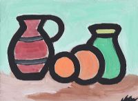 STILL LIFE, JUGS & ORANGES by Markey Robinson at Ross's Online Art Auctions