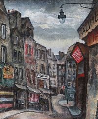 PARISIAN STREET SCENE by Sine Mackinnon at Ross's Online Art Auctions
