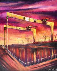 HARLAND & WOLFF THE DEEP WATERS by John Stewart at Ross's Online Art Auctions
