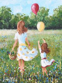 LAUNCHING THE BALLOONS by Lorna Millar at Ross's Online Art Auctions