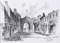 THE NORTH GATE, CARRICKFERGUS by Colin Gibson at Ross's Online Art Auctions