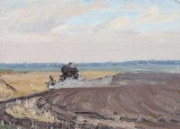 PLOUGHING THE NEW LANDS by Viktor Alexanrovitch Erganov at Ross's Online Art Auctions