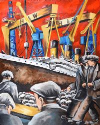 THE BIRTH OF TITANIC by John Stewart at Ross's Online Art Auctions