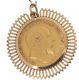 9CT GOLD MOUNTED SOVEREIGN ON A CHAIN at Ross's Online Art Auctions