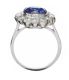 PLATINUM DIAMOND AND TANZANITE RING at Ross's Online Art Auctions