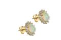 18CT GOLD OPAL AND DIAMOND EARRINGS at Ross's Online Art Auctions