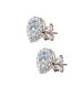18CT WHITE GOLD AQUAMARINE AND DIAMOND EARRINGS at Ross's Online Art Auctions