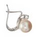 18CT WHITE GOLD PEARL AND DIAMOND STUD EARRINGS at Ross's Online Art Auctions