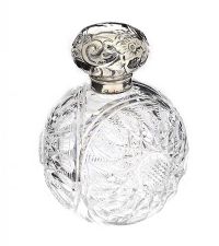 STERLING SILVER AND CUT GLASS PERFUME BOTTLE at Ross's Online Art Auctions