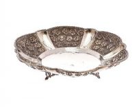 EMBOSSED SILVER BOWL at Ross's Online Art Auctions