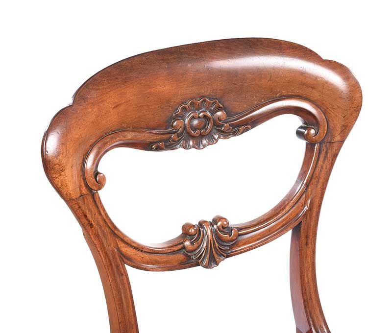 SET OF FOUR WILLIAM IV MAHOGANY DINING ROOM CHAIRS at Ross's Online Art Auctions
