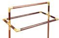 EDWARDIAN MAHOGANY BRASS BOUND TOWEL RAIL at Ross's Online Art Auctions
