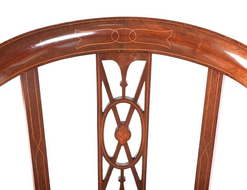 EDWARDIAN INLAID MAHOGANY TUB CHAIR at Ross's Online Art Auctions