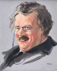THE LAUGHING PHILOSOPHER, GILBERT KEITH CHESTERTON by Galbraith O'Leary at Ross's Online Art Auctions