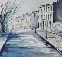 UPPER CRESCENT, BELFAST, LOOKING FROM UNIVERSITY ROAD by Irish School at Ross's Online Art Auctions