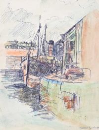 KELLY'S COAL BOAT by Maurice Canning Wilks ARHA RUA at Ross's Online Art Auctions