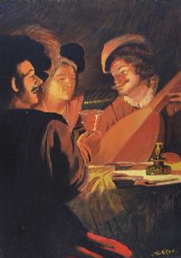 MUSIC BY CANDLELIGHT by Joe O'Kane at Ross's Online Art Auctions