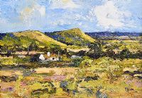 COTTAGE NEAR BENBRADAGH, THE SPERRINS by Jim Holmes at Ross's Online Art Auctions