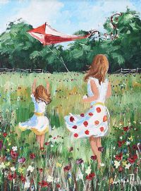 FLYING THE KITE by Lorna Millar at Ross's Online Art Auctions