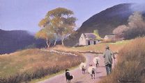 DRIVING SHEEP by Gregory Moore at Ross's Online Art Auctions