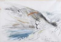 DISTANT SHEEP, LOCH LEE by Lindy Guinness at Ross's Online Art Auctions