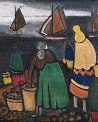 GATHERING SPUDS by Markey Robinson at Ross's Online Art Auctions