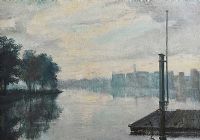 THE RIVER LIFFEY by Irish School at Ross's Online Art Auctions