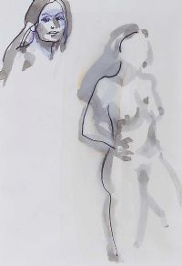 FEMALE HEAD & BODY STUDY by George Campbell RHA RUA at Ross's Online Art Auctions