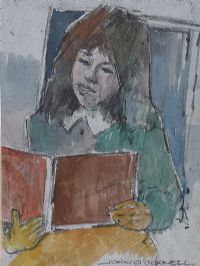 GIRL READING by John O'Connell at Ross's Online Art Auctions