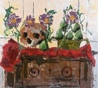 CHEST OF DRAWERS WITH FRUIT & SKULL by Gerald G. Beattie at Ross's Online Art Auctions