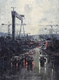 CAR & CRANES, HARLAND & WOLFF SERIES II by Colin H. Davidson at Ross's Online Art Auctions