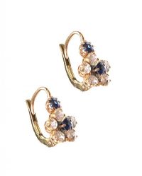 ANTIQUE GOLD SAPPHIRE AND DIAMOND EARRINGS at Ross's Online Art Auctions