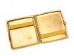 18CT GOLD-FILLED SILVER CIGARETTE BOX WITH TURQUOISE-SET CLASP at Ross's Online Art Auctions