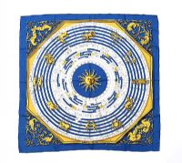 HERMES SILK SCARF OF 'ZODIAC' THEME at Ross's Online Art Auctions