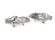 PAIR OF ANTIQUE STERLING SILVER HEART-SHAPED DISHES at Ross's Online Art Auctions