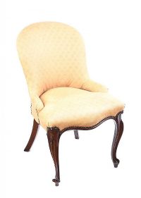 VICTORIAN UPHOLSTERED BEDROOM CHAIR at Ross's Online Art Auctions