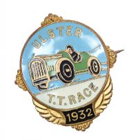 VINTAGE ENAMEL ULSTER T.T. BADGE at Ross's Online Art Auctions