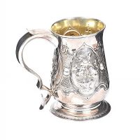 1776 ENGLISH SILVER TANKARD at Ross's Online Art Auctions