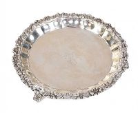1827 IRISH SILVER CARD TRAY at Ross's Online Art Auctions
