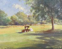 CATTLE RESTING by George K. Gillespie at Ross's Online Art Auctions