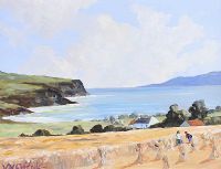 STOOKS IN DONEGAL by Hugh McIlfatrick at Ross's Online Art Auctions